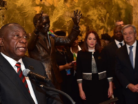 Sochu odhalil juhoafrický prezident Cyril Ramaphosa.