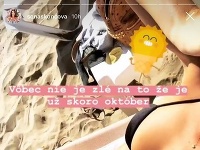 Krásna Soňa Skoncová si užíva slniečko v Španielsku. Svojim fanúšikom sa pochválila takýmto sexi záberom. 
