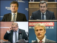 Miroslav Lajčák, Andrej Danko, Štefan Harabin a Robert Mistrík Miroslav Lajčák, Andrej Danko, Štefan Harabin a Robert Mistrík