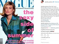 Daniela Peštová na titulke magazínu Vogue. 