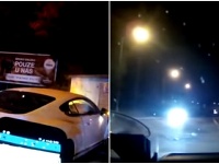 Vodič vozidla bentley unikal dopravnej hliadke. Vodič vozidla bentley unikal dopravnej hliadke.