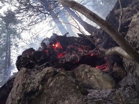 Požiar lesa v Gaderskej doline