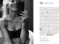 Dara Rolins sa celú situáciu rozhodla vysvetliť na Instagrame.