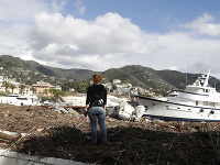 Búrka v meste Rapallo napáchala obrovské škody. 