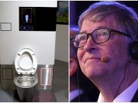 Bill Gates na pekingskom veľtrhu predstavil futuristický záchod. 