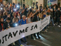 Protest Za slušné Slovensko v Bratislave