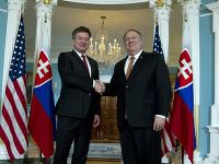 Miroslav Lajčák a Mike Pompeo Miroslav Lajčák a Mike Pompeo
