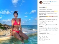 Sara Sampaio sa fotkami svojho tela pochválila aj na instagrame. 