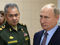 Ruský minister obrany Sergej Šojgu a Vladimir Putin Ruský minister obrany Sergej Šojgu a Vladimir Putin