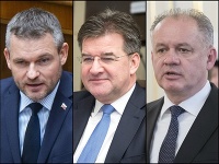 Peter Pellegrini, Miroslav Lajčák a Andrej Kiska Peter Pellegrini, Miroslav Lajčák a Andrej Kiska