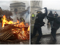 Násilné protesty v Paríži.