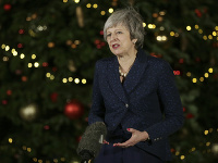 Britská premiérka Mayová počas svojho prejavu po vyjadrení dôvery parlamentom. Britská premiérka Mayová počas svojho prejavu po vyjadrení dôvery parlamentom.