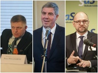 Robert Fico, Béla Bugár a Richard Sulík Robert Fico, Béla Bugár a Richard Sulík
