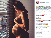 Takúto sexi fotku zverejnila Monika Sakmanová len chvíľu pred pôrodom.