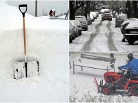 Sneženie na Slovensku.
