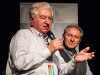 Anton Srholec a Róbert Bezák v roku 2013 počas diskusie na festivale Pohoda
