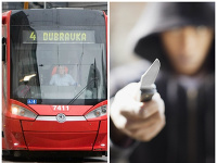 V električke zavládol strach, nastúpil muž s nožom v ruke. (ilustračná foto) V električke zavládol strach, nastúpil muž s nožom v ruke. (ilustračná foto)