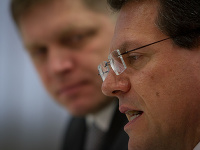 Robert Fico a Maroš Šefčovič Robert Fico a Maroš Šefčovič
