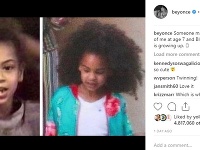 Blue Ivy sa výrazne podobá na svoju mamu Beyoncé, keď mala 7 rokov. 