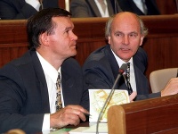 Július Brocka a František Mikloško.