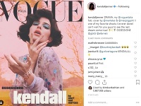 Kendall Jenner zdobí titulku magazínu Vogue Italia. 