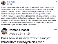 Boris Kollár napísal o svojom smútku na sociálnej sieti Facebook.