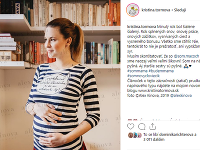 Z Kristíny Tormovej bude trojnásobná mamička. 
