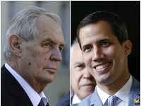 Miloš Zeman a Juan Guaidó Miloš Zeman a Juan Guaidó