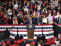 Donald Trump počas zhromaždenia v El Paso. Donald Trump počas zhromaždenia v El Paso.
