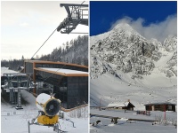 Lanovka na Skalnaté pleso v Tatranskej Lomnici. Lanovka na Skalnaté pleso v Tatranskej Lomnici.