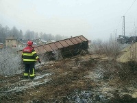 V Krompachoch sa vykoľajil nákladný vlak.