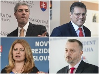 Béla Bugár, Maroš Šefčovič, Zuzana Čaputová a Milan Krajniak Béla Bugár, Maroš Šefčovič, Zuzana Čaputová a Milan Krajniak