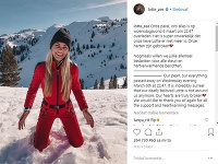Lotte van der Zee na lyžovačke v rakúskych Alpách. 