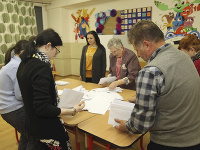 Sčítanie hlasov v Komárne