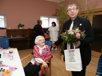 Žofie Trnková v čase osláv jej 100. narodenín.
