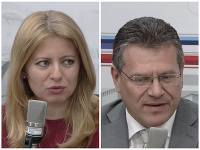 Zuzana Čaputová a Maroš Šefčovič. Zuzana Čaputová a Maroš Šefčovič.