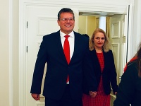 Maroš Šefčovič s manželkou. Maroš Šefčovič s manželkou.