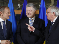 Petro Porošenko s lídrami z Európskej únie Petro Porošenko s lídrami z Európskej únie
