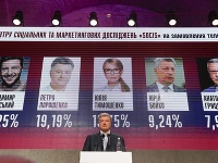 Ukrajinský prezident Petro Porošenko hovorí po prezidentských voľbách na Ukrajine v Kyjeve 31. marca 2019. Ukrajinský prezident Petro Porošenko hovorí po prezidentských voľbách na Ukrajine v Kyjeve 31. marca 2019.