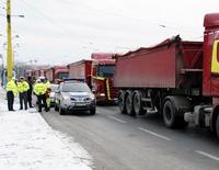 Protest dopravcov v Košiciach.