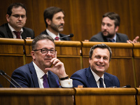 Predseda parlamentu Andrej Danko a podpredseda parlamentu Martin Glváč