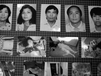 Na snímke fotografie piatich obetí Vietnamcov
