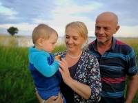 Soňa Vancáková s manželom Kamilom a vnukom Tomáškom