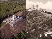 Mohyla M. R. Štefánika v súčasnosti (vľavo) a kedysi (vpravo). Mohyla M. R. Štefánika v súčasnosti (vľavo) a kedysi (vpravo).
