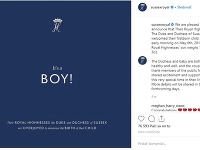 Sussex Royal oznámil včera na Instagrame, že Meghan a Harry majú chlapčeka.