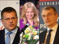 Maroš Šefčovič, Zuzana Čaputová a Robert Mistrík Maroš Šefčovič, Zuzana Čaputová a Robert Mistrík