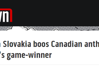 Zahraničné médiá o pískaní slovenských fanúšikov počas kanadskej hymny.
