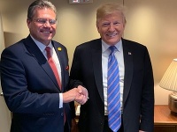 Maroš Šefčovič a Donald Trump. Maroš Šefčovič a Donald Trump.