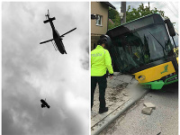 Nehoda autobusu v Žiline. Nehoda autobusu v Žiline.