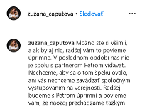 Zuzana Čaputová a Peter Konečný riešia vzťahovú krízu.